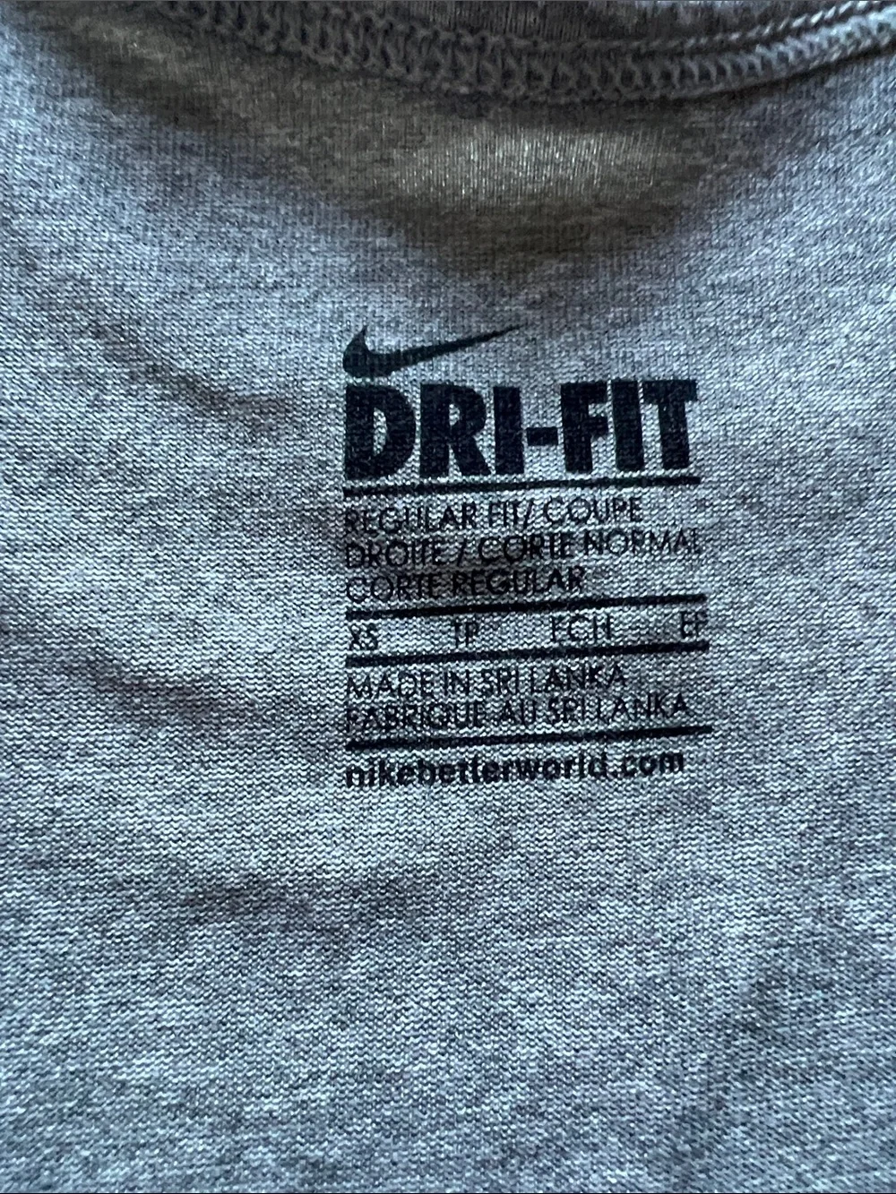 Nike Women's Light Gray Racerback Dri-FIT Tank